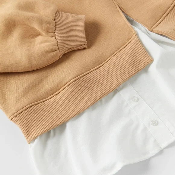 Happy Today Button Down Shirt Sweater Combo - Picture 5 of 10